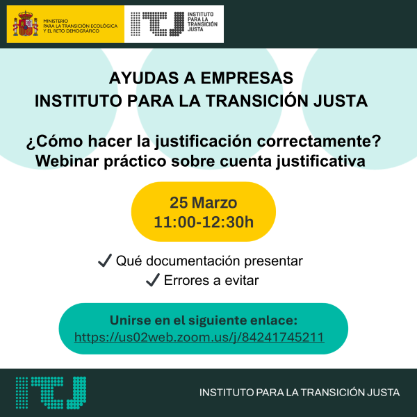 webinar justificación ayudas empresas TJ