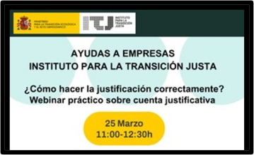 webinar justificación ayudas empresas TJ