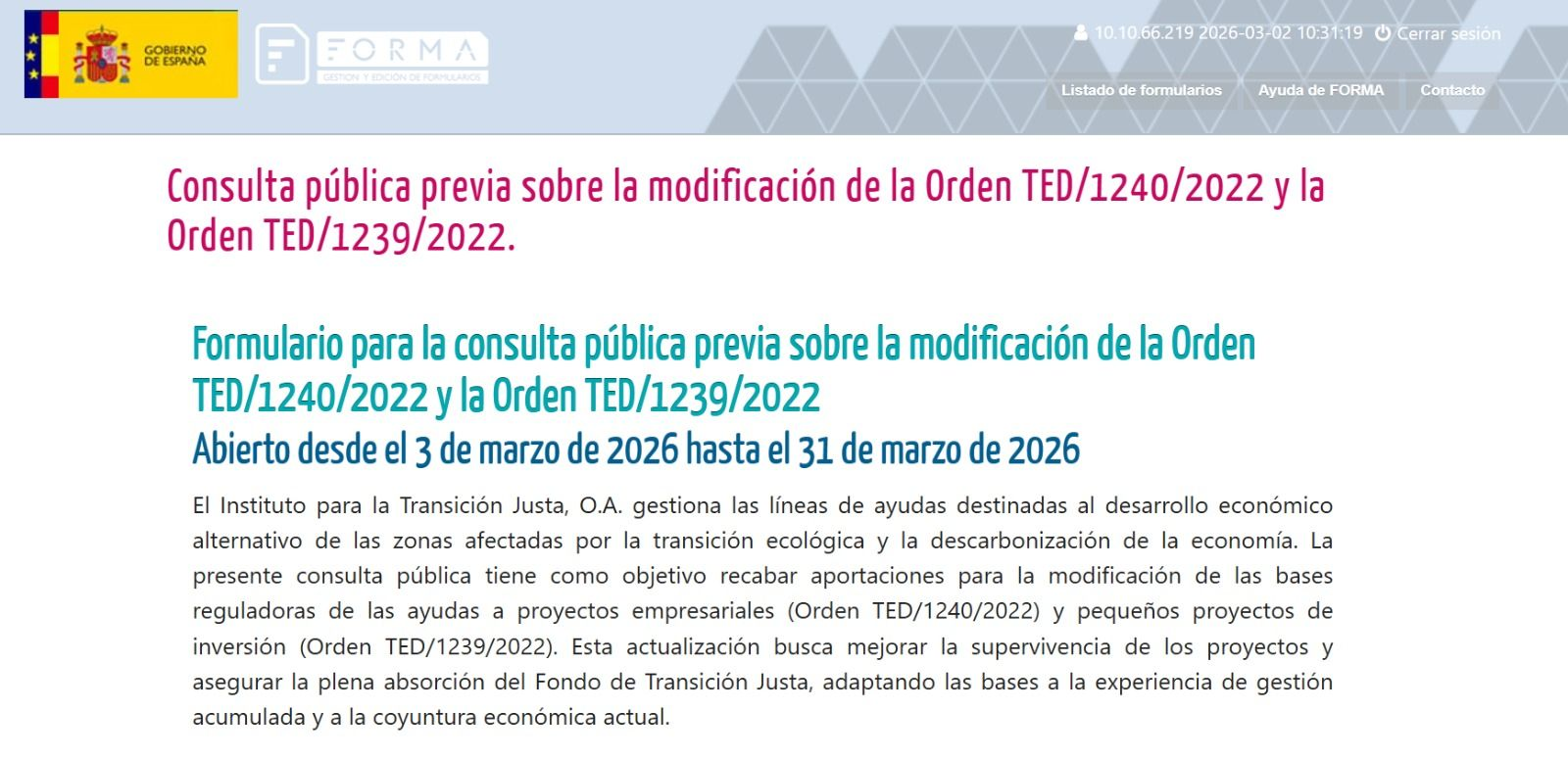 Consulta plazo de ejecucion